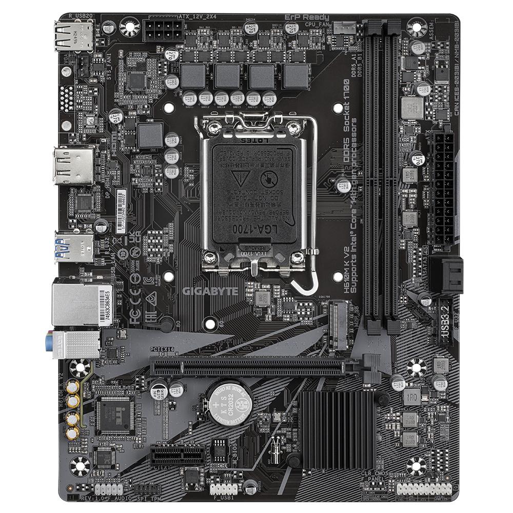 TARJETA MADRE GIGABYTE H610M K V2 MICRO ATX LGA 1700 INTEL H610 128GB DDR5 HDMI/DP PARA INTEL